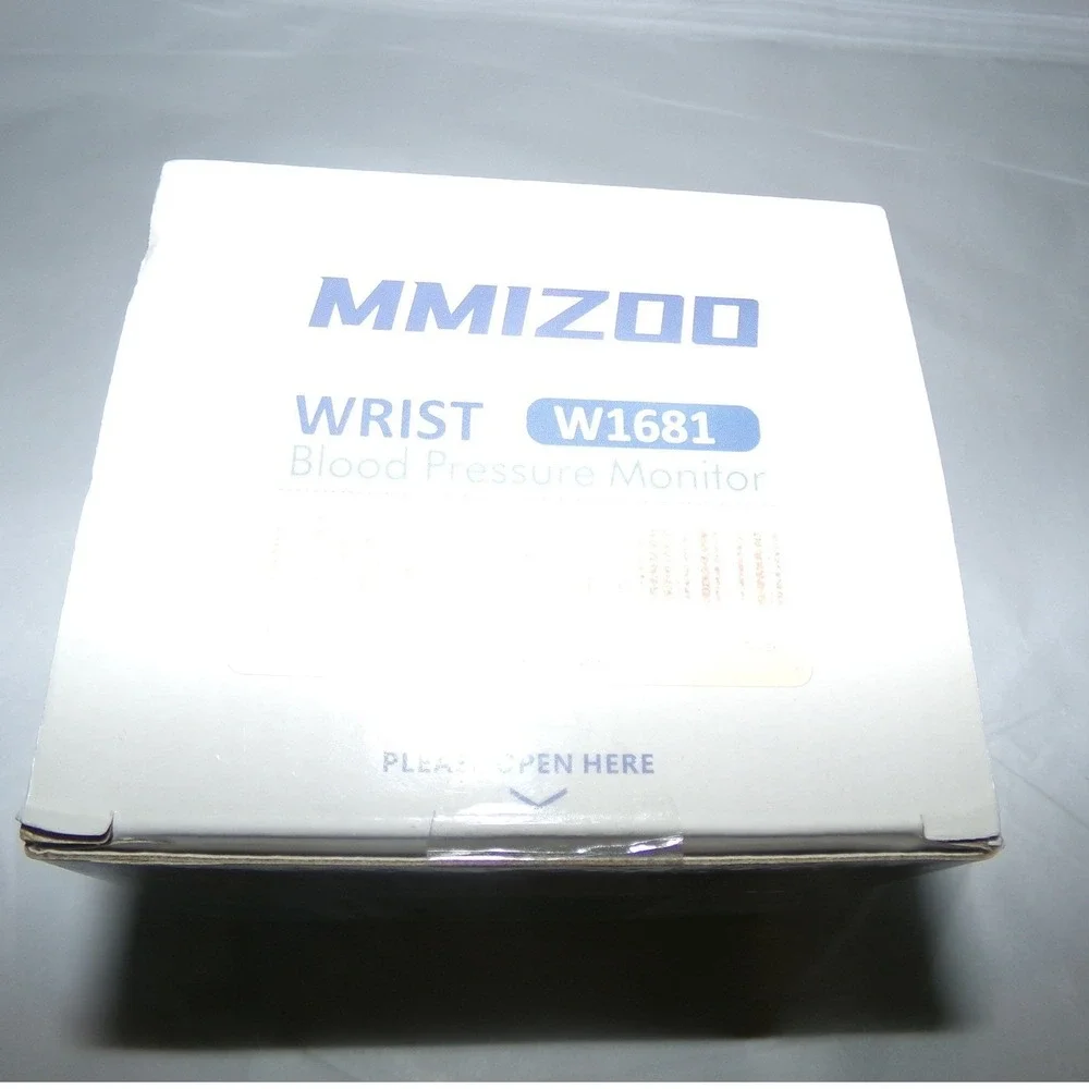 MMIZOO Digital Automatic Wrist Blood Pressure Monitor W1681 Large Screen White